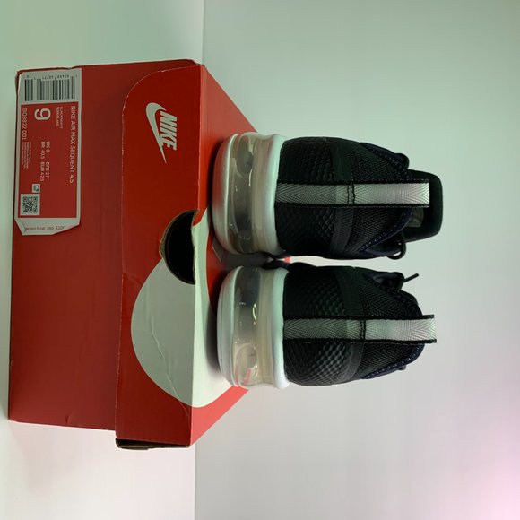 NIKE AIR MAX SEQUENT 4.5 BLACK/WHITE - Picture 4 of 8